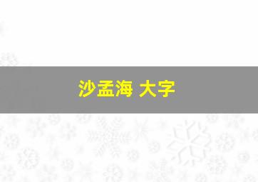 沙孟海 大字